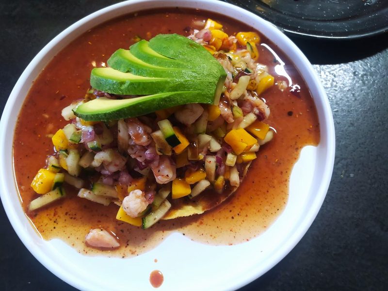 Shrimp ceviche tostada (illustrative photo)