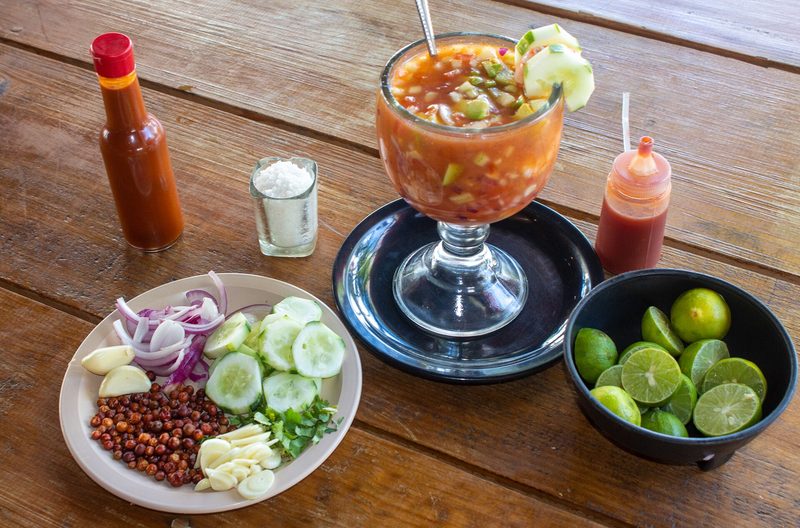 Shrimp cocktail (coctel de camarón) (illustrative photo)