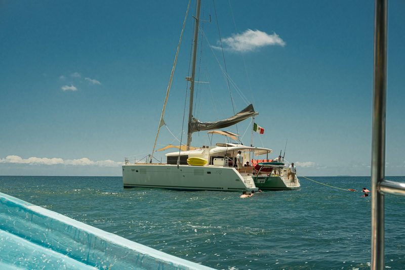 A sailing catamaran at anchor on the Caribbean (illustrative photo)